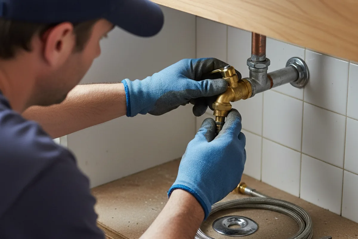 Shutoff valve and fitting work during Emergency Plumbing in Casnovia